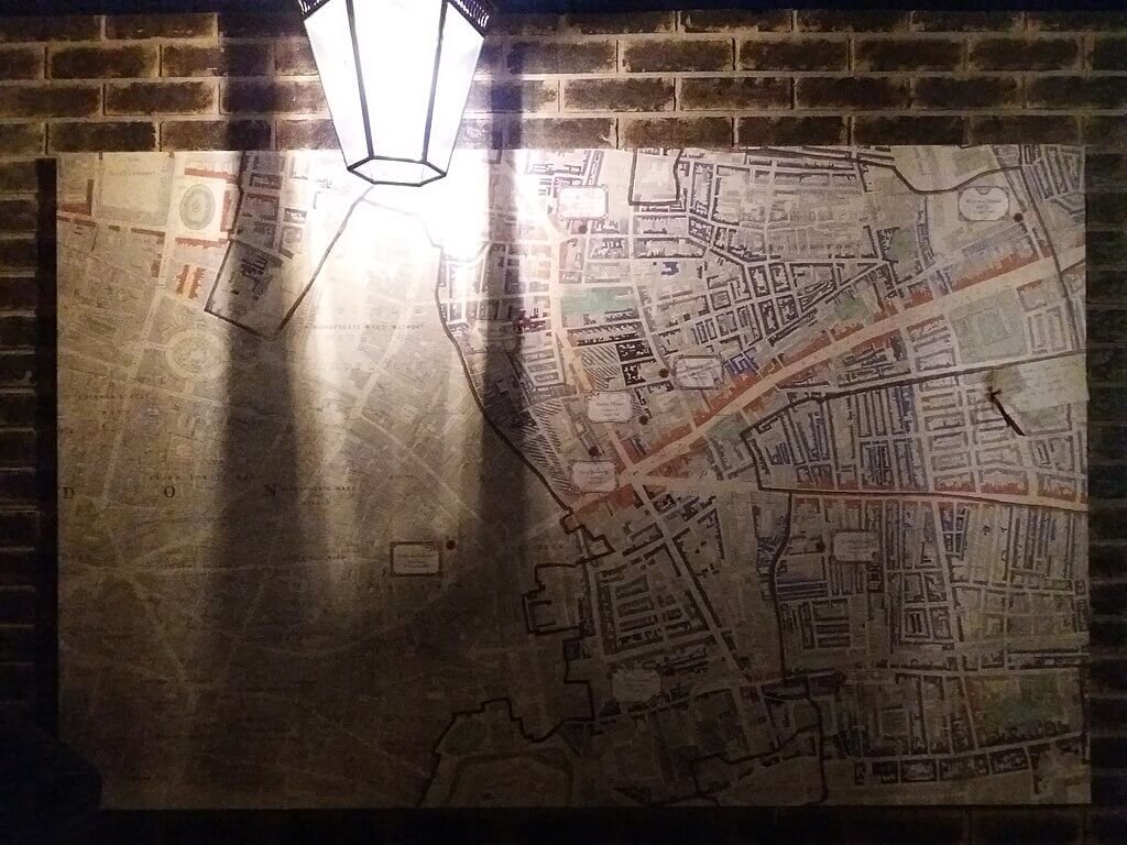 "Murder Map" inside the Jack the Ripper Museum