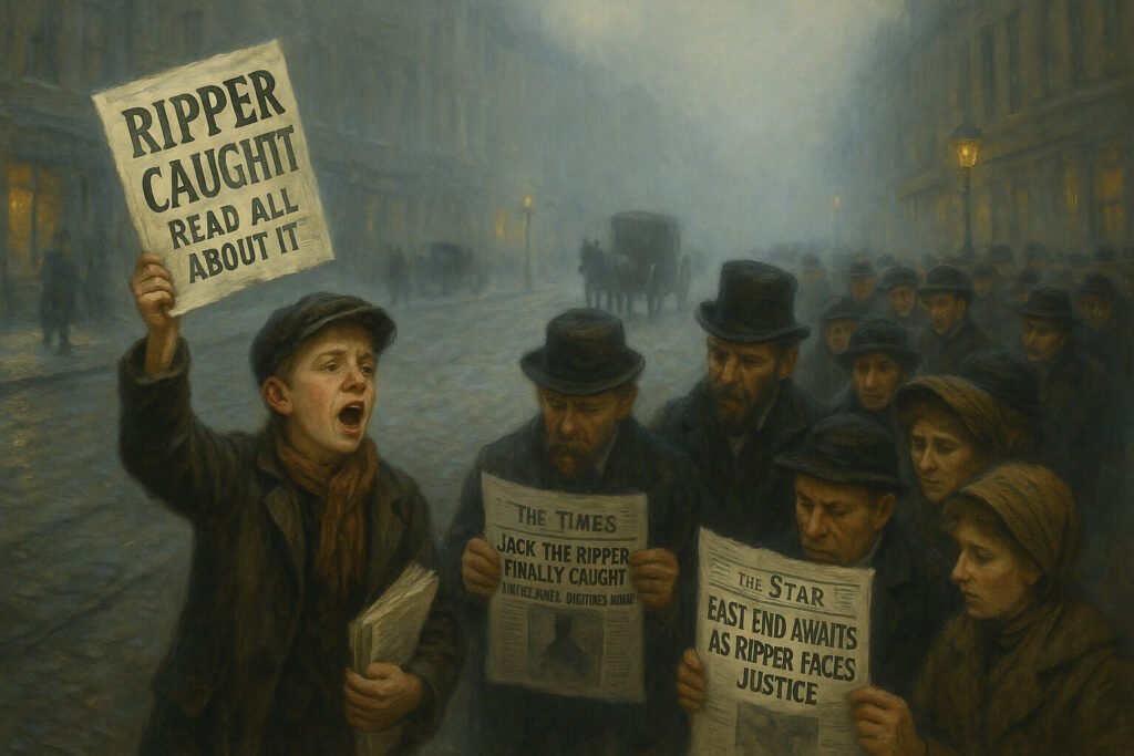 What would have happened if Jack the Ripper had been caught? Recreation of a foggy street corner in Whitechapel the morning the news broke